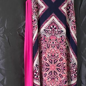 Jessica Howard Pink and Navy Maxi Dress